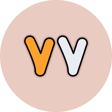 v harfi logo simgesi tasarımı