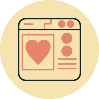 Aşk kalp vektör çizim