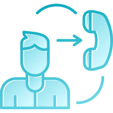 Müşteri merkezi simgesi. dış hat müşteri merkezi çağrı merkezi simgesi rengi izole edildi