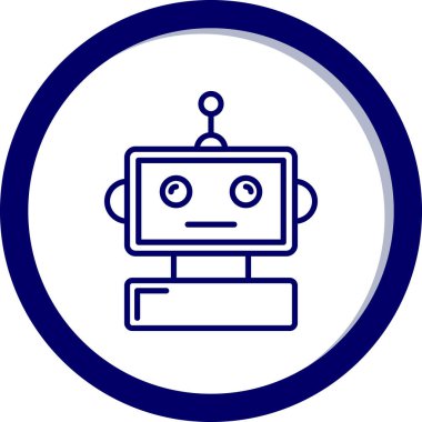 robot. Web simgesi basit illüstrasyon