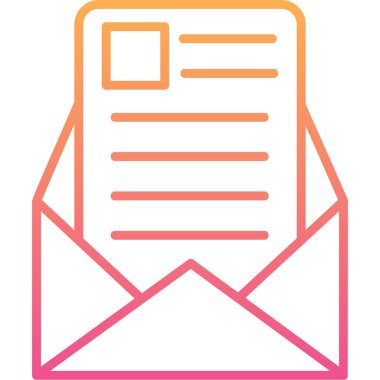 zarf e- posta simgesi vektör illüstrasyonu