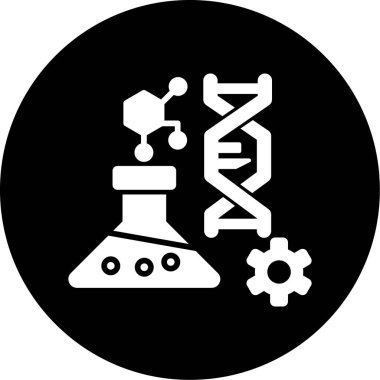 Çevresel Biyoteknoloji Web simgesi, vektör illüstrasyonu