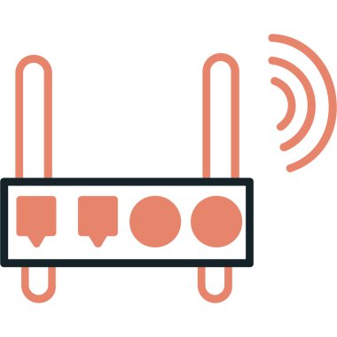 router simgesi vektör illüstrasyonu