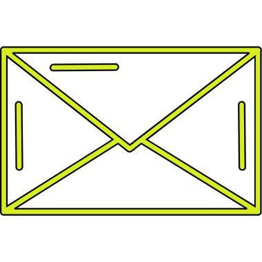 posta zarfı izole edilmiş ikon vektör illüstrasyon tasarımı
