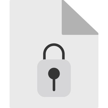 Kilit. Web simgesi basit illüstrasyon