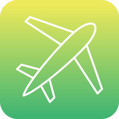 Tek bir düzlem simgesinin vektör çizimi