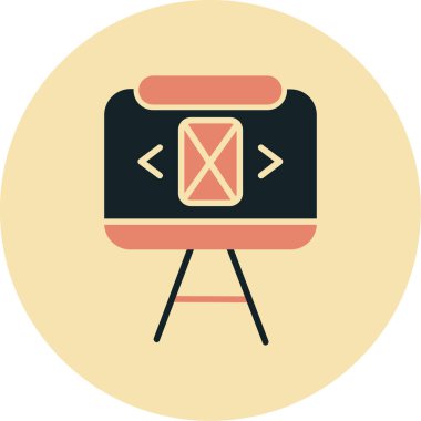 Kamera. Web simgesi basit illüstrasyon