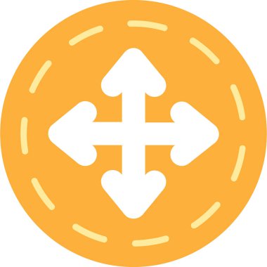 Ok ok yönü simgesi düz biçimli