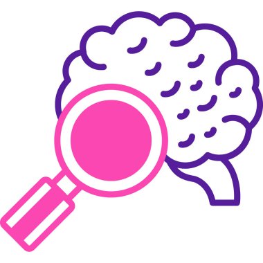 Beyin simgesinin vektör illüstrasyonu