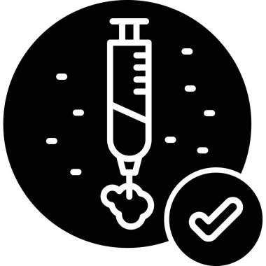 Bir aşı simgesinin vektör çizimi