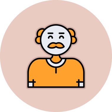 Sakallı bir adamın vektör çizimi