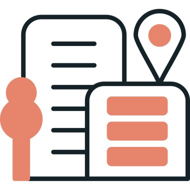 konum haritası simgesi taslak biçimi