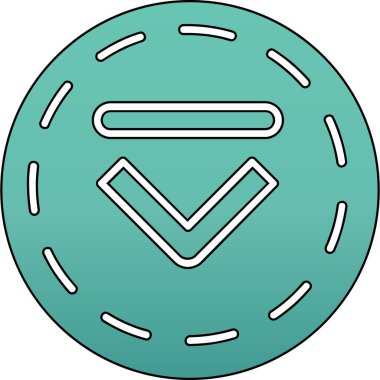 Mavi ve yeşil simgenin vektör illüstrasyonu