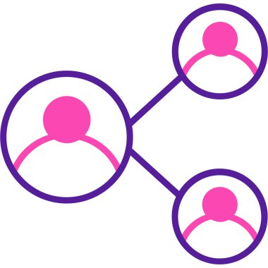 İnsanlar ikonu. Web için insan vektör simgelerinin basit illüstrasyonu