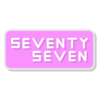 Beyaz arkaplanda yedi yedi yedi..