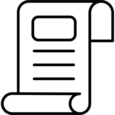 belge dosya simgesi vektör illüstrasyonu