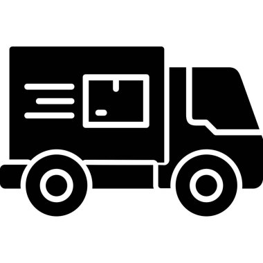 Kargo kamyonu simgesi, basit stil