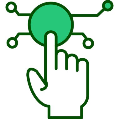 Modern yeşil ve beyaz simgenin vektör illüstrasyonu