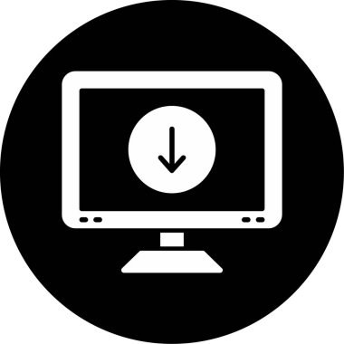 Bilgisayar simgesinin vektör illüstrasyon tasarımı