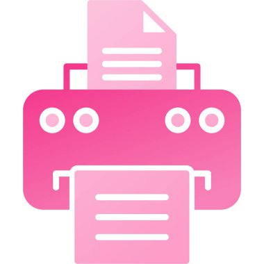 Yazıcı. Web simgesi basit illüstrasyon