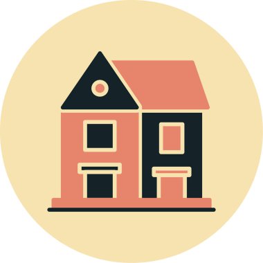 Ev. Web simgesi basit illüstrasyon