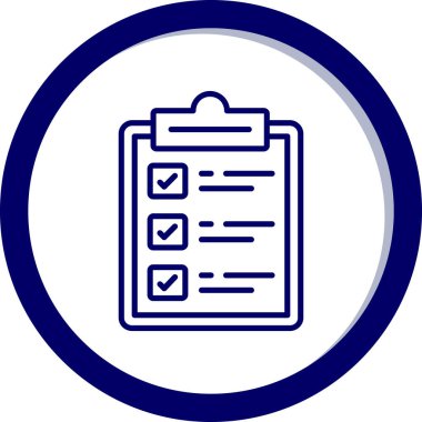 Kontrol listesi. Web simgesi basit illüstrasyon