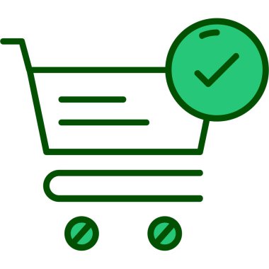 Alışveriş sepeti ikonu vektör illüstrasyonu