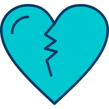kalp kırılan aşk simgesi.