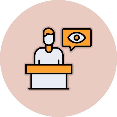 Moda Biçimli Sözcü Simgesi İzole Arkaplan