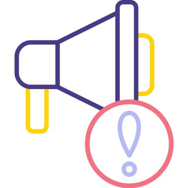 megafon web simgesi, basit illüstrasyon