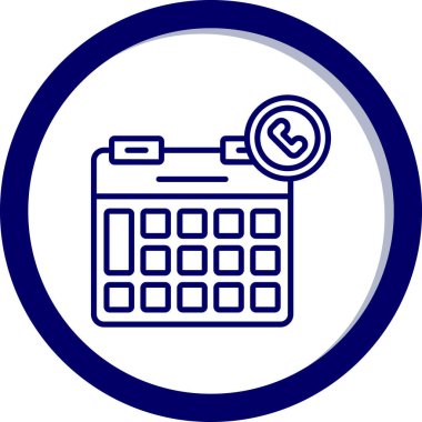 Telefonunuz var. Web simgesi basit illüstrasyon