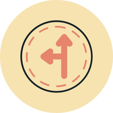 ok yönü konumu simgesi - taslak biçimi