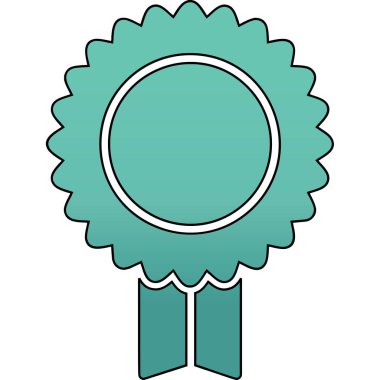 Rozet simgesi vektör işareti ve kişisel ve ticari kullanım sembolü