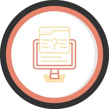 Belge. Web simgesi basit illüstrasyon