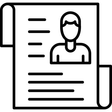 İş özgeçmişi. Web simgesi basit illüstrasyon