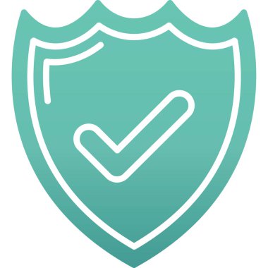 kalkan ikon vektör illüstrasyonu