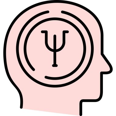 Beyni olan insan kafası, basit tasarım