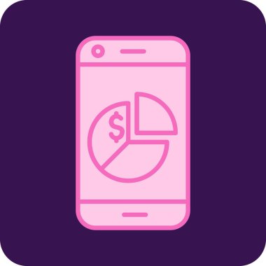 mobil bankacılık simgesi, vektör illüstrasyonu