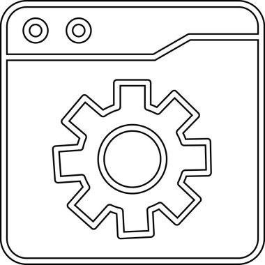 Ayarlar. Web simgesi basit tasarım