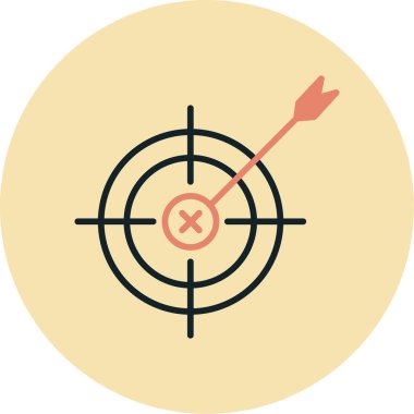 Okçuluk. Web simgesi basit illüstrasyon