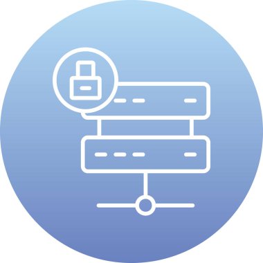 veritabanı. Web simgesi basit illüstrasyon