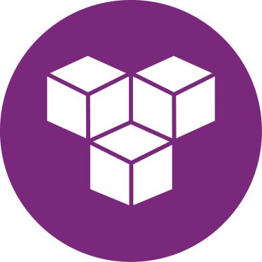 Bir kutu simgesinin vektör illüstrasyonu