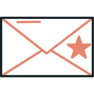 zarf simgesi, vektör çizimi