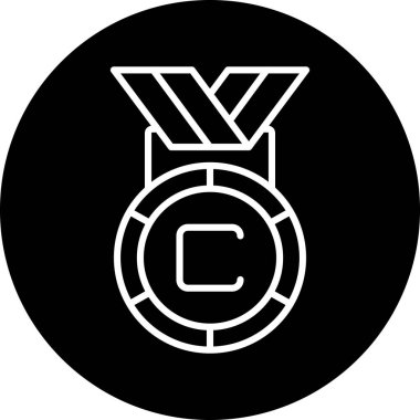 Madalya simgesinin vektör illüstrasyonu