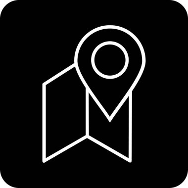 konum simgesi, vektör çizimi