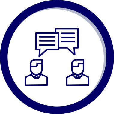 Konuş. Web simgesi basit illüstrasyon