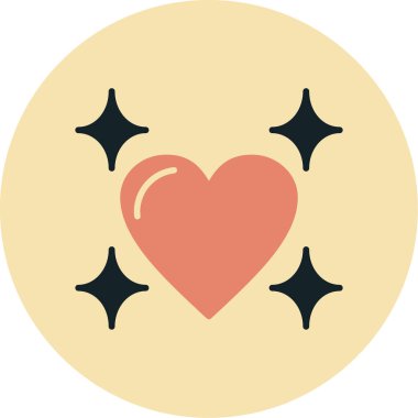 Sevgililer kalp vektör simgesi