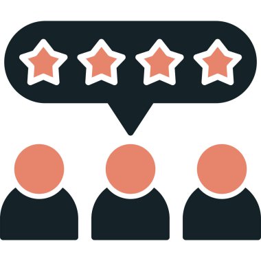 Müşteri derecelendirme vektörü simgesi