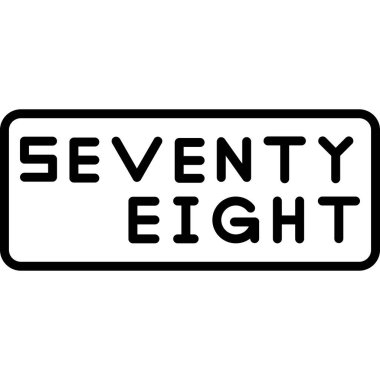 yedi yedi kauçuk damga vektörü