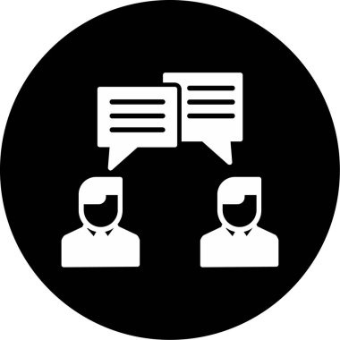 Konuşma baloncukları simgesi. Web tasarımı için sohbet vektör simgelerinin basit çizimi